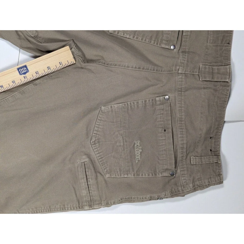 KÜHL Crag Series Outdoor Hiking Work Pants Khaki Stretch Utility 36x30